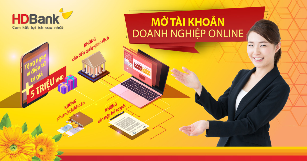HDBank tien phong trien khai mo tai khoan doanh nghiep online
