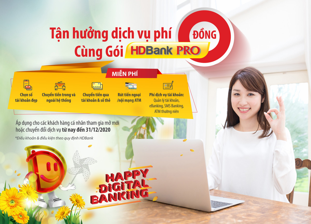 Tan huong loat dac quyen uu dai cung tai khoan HDBank Pro