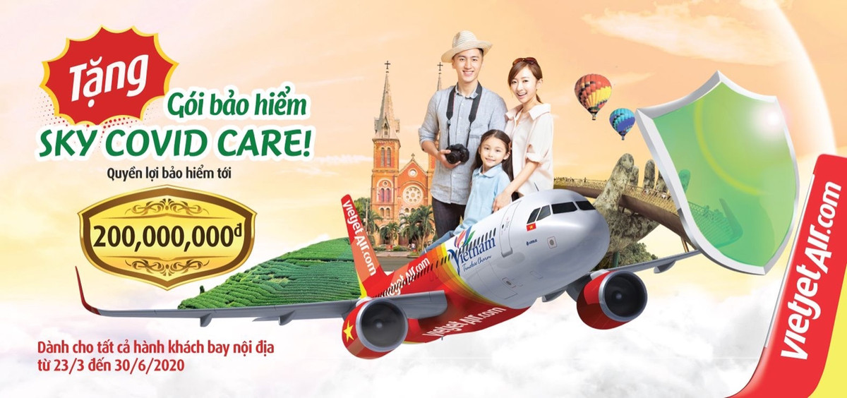 Vietjet tang goi bao hiem Covid-19 len toi 200 trieu dong cho moi hanh khach
