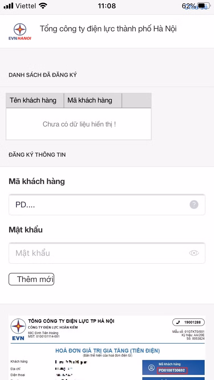 EVNHANOI thong tin lich cat dien, hoa don... tren Zalo-Hinh-5