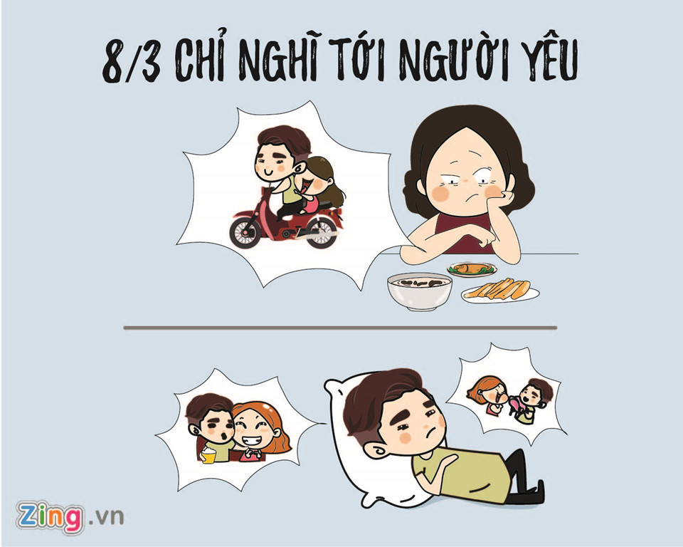 "14/2 chưa qua, 8/3 đã đến", thay vì nghĩ đến mẹ, không ít anh chàng thừa nhận họ thường nghĩ tới kế hoạch sẽ làm gì với người yêu.