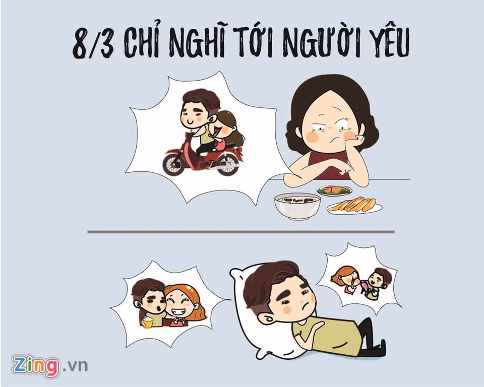 "14/2 chưa qua, 8/3 đã đến", thay vì nghĩ đến mẹ, không ít anh chàng thừa nhận họ thường nghĩ tới kế hoạch sẽ làm gì với người yêu.