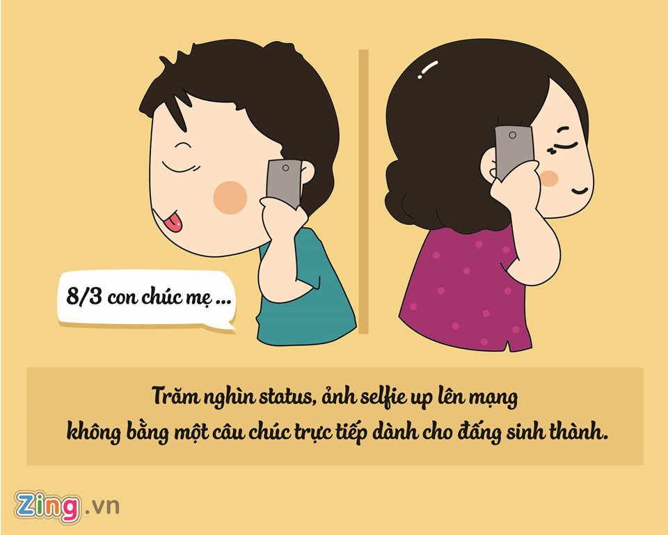 Đừng để câu "Con yêu mẹ" chỉ là dòng chữ "làm màu" trên mạng xã hội trong ngày mùng 8/3. Bạn nên nói trực tiếp với người phụ nữ đã cả đời hy sinh để nuôi mình khôn lớn.