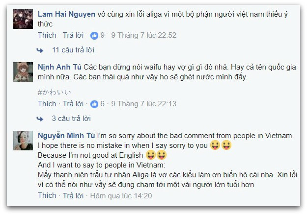 Bình luận khiếm nhã của dân mạng Việt khiến nhiều người khiếp sợ. Ảnh chụp màn hình.