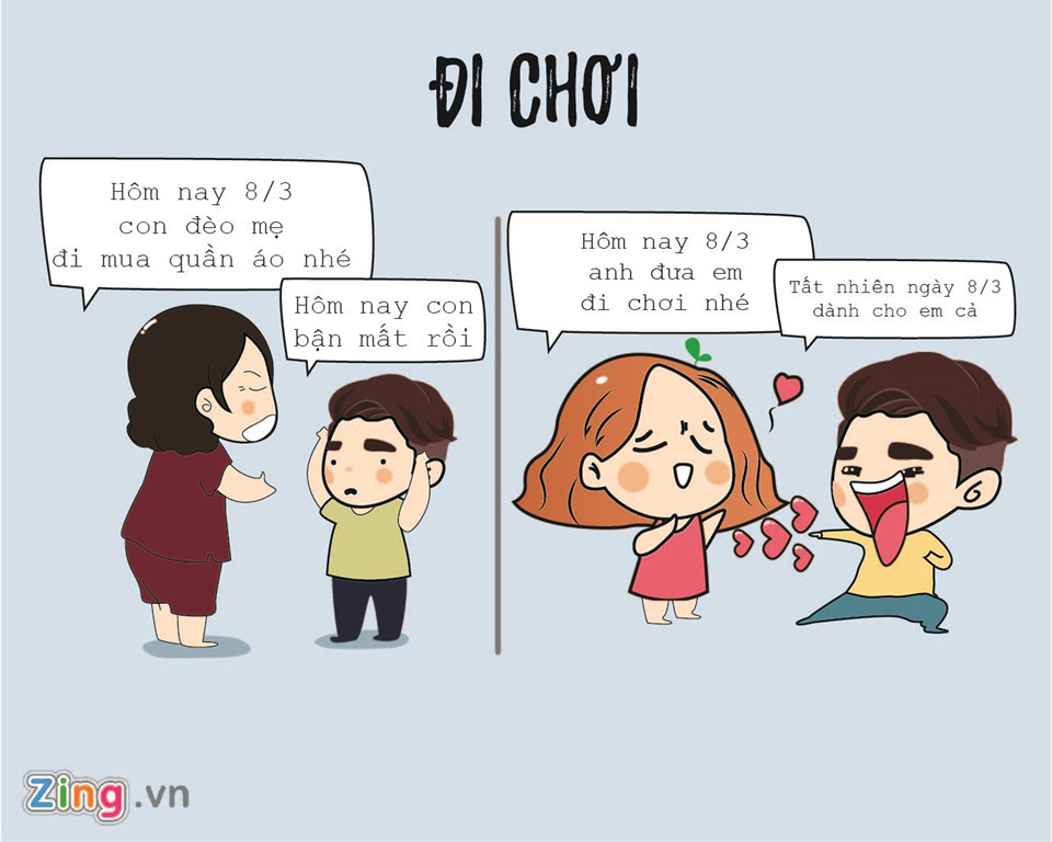 Không ít chàng trai công nhận rằng họ từng ít nhất một lần từ chối mẹ để đi chơi cùng người yêu.