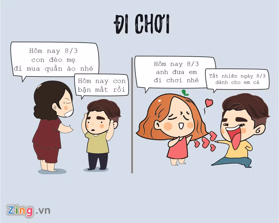 Không ít chàng trai công nhận rằng họ từng ít nhất một lần từ chối mẹ để đi chơi cùng người yêu.