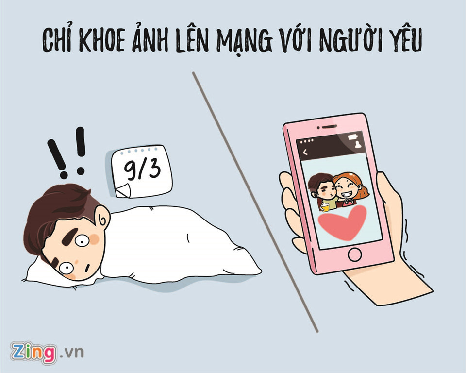 Khoe ảnh tình cảm, lãng mạn với bạn gái trong ngày Quốc tế Phụ nữ trên mạng xã hội, song Mạnh Dũng (sinh viên Học viện Ngân hàng) đến 9/3 mới nhớ ra chưa gửi lời chúc cho mẹ.