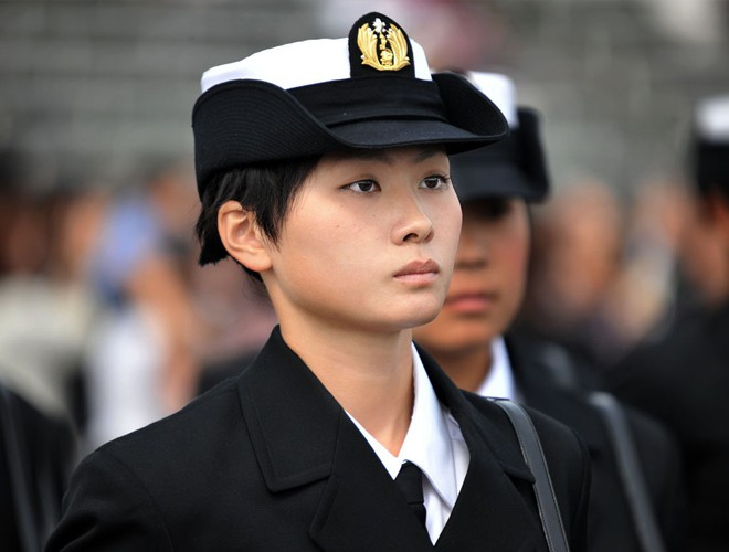 Một nữ binh sĩ trong lực lượng hải quân Nhật Bản.