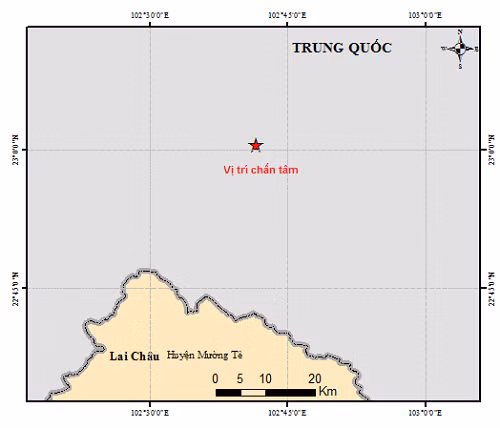Lai Chau xay ra dong dat manh 3,6 do richter