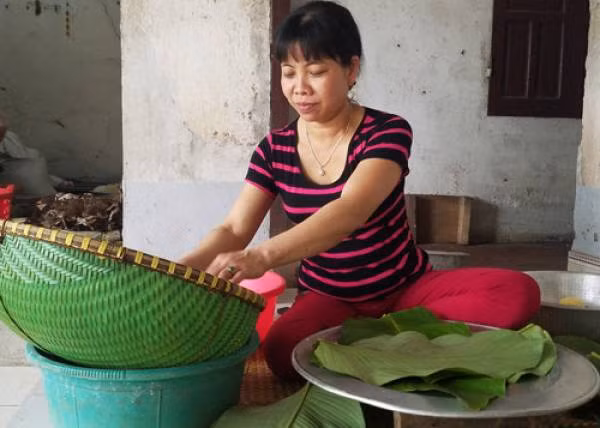 Tet o lang banh chung noi tieng Phu Tho