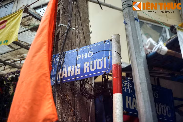 Tên phố Hàng Rươi có nguồn gốc từ loại hàng hóa đặc biệt được bán trên phố thời xưa. Đó là con rươi, một loài động vật thuộc họ giun nhiều tơ, có vẻ ngoài “nhầy nhụa, nhớp nháp” không mấy dễ nhìn nhưng lại là món ăn quý của đất Bắc.