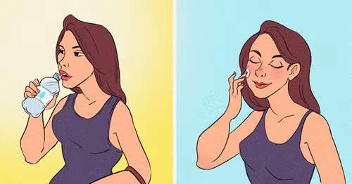 May mắn thay, nước có thể loại bỏ mùi khó chịu – đặc biệt là mùi hôi miệng khi cơ thể mất nước. Bạn nên uống đủ nước (khoảng 8 ly nước) mỗi ngày. Sử dụng nước chanh pha loãng có thể mang lại hiệu quả tốt hơn.