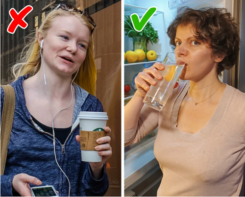  Uống đủ nước, hạn chế cà phê. Cơ thể tỏa mùi khó chịu khi vi khuẩn trên bề mặt da tiếp xúc với mồ hôi. Trong khi đó, đồ uống chứa caffeine như cà phê, trà sẽ kích thích một số tuyến mồ hôi nhất định. Cơ thể càng tiết nhiều mồ hôi, mùi sẽ càng nồng hơn.