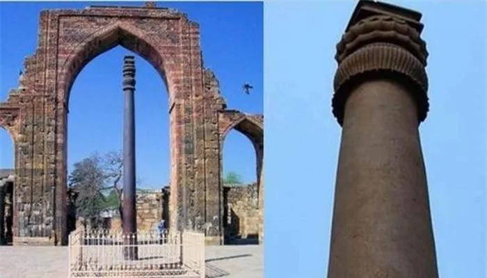 Cột sắt Delhi có chiều cao khoảng 7,2 mét và được làm bằng sắt đúc rắn, trọng lượng của nó lên đến khoảng 6 tấn.