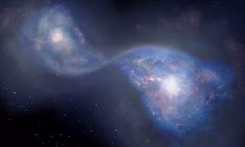 Trong lúc "vật lộn" một lỗ đen đã bị đánh bật với một tốc độ kinh hoàng ra khỏi thiên hà chủ, "bay" tự do trong không gian.