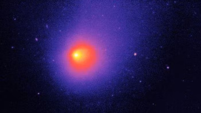 Và vào đầu tháng 4 năm 2023, các nhà khoa học đã nhận được một phần thưởng lớn khi đã ghi nhận trực tiếp được cú phun trào dữ dội của một ngọn núi lửa băng bí ẩn trên sao chổi này. (Ảnh: NASA)