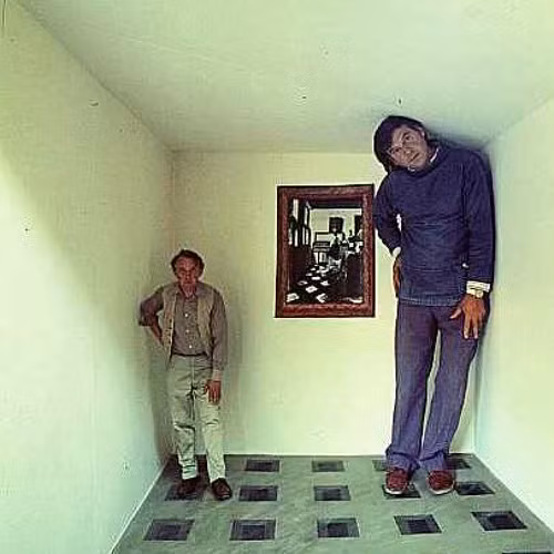 Hàng loạt các công trình kiến trúc và địa lý được thiết kế với nguyên tắc ảo giác Ames nhằm tạo ra hiệu ứng kỳ diệu. Các công ty quảng cáo cũng sử dụng hiệu ứng này để thu hút sự chú ý của khách hàng và tạo ra ấn tượng tốt.