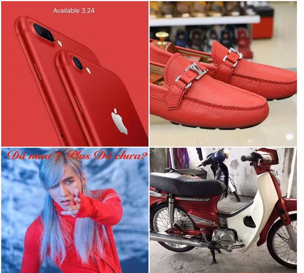 Cùng với đó, khoe đồ đỏ lập tức trở thành trào lưu của cộng đồng mạng để sánh ngang cùng với màu đỏ của "táo cắn dở".