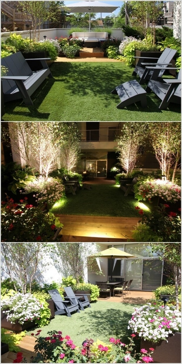 Một góc sân đặt bộ bàn ghế tiếp khách cũng có thể trở thành khoảng ngoại thất dung dị nhưng cũng đầy nét đẹp độc đáo và cảm giác bình yên.