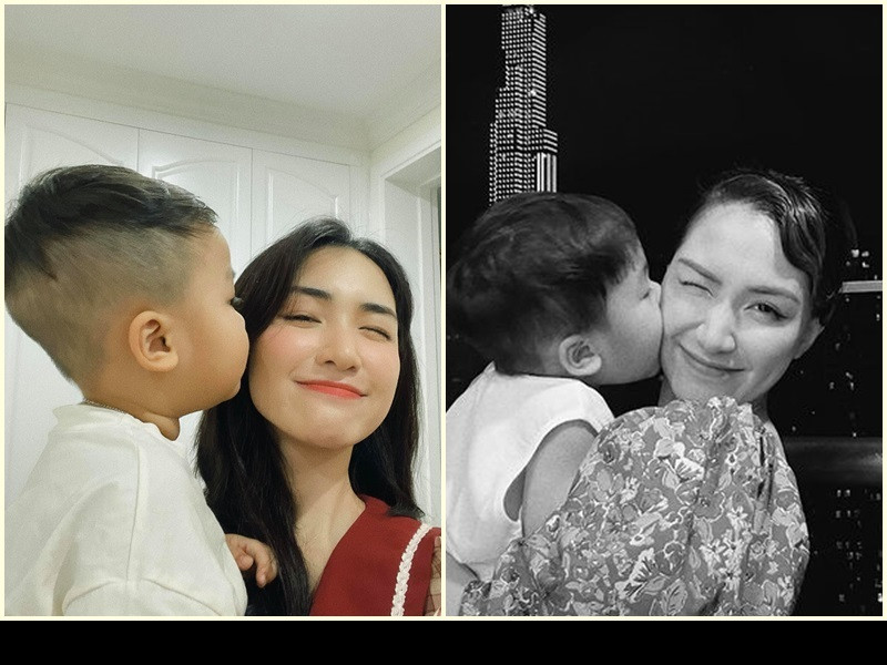 Hòa Minzy tan chảy trước mỗi lời nói, cử chỉ tình cảm của con trai.
