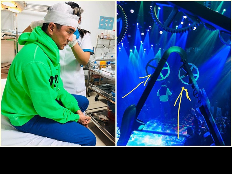 Tháng 1/2020, khi diễn tại một quán bar, Đàm Vĩnh Hưng gặp tai nạn sân khấu bị rách da đầu. "Tôi không hiểu họ trang trí theo trường phái gì, nhìn chẳng ra sao, trông chỉ giống một cỗ máy đồng hồ cũ kỹ với các bánh răng treo lơ lửng, thấp lè tè ngay trên đầu. Ca sĩ, vũ công hay MC muốn lên sân khấu phải chui qua cái mô hình nhìn như máy chém này. Tôi xui xẻo nên bị thương, máu cứ thế tuôn ra", nam ca sĩ chia sẻ lại sự việc.