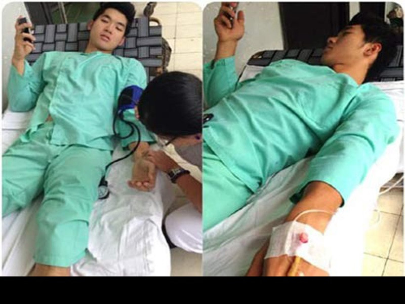 Năm 2013, trên phim trường, Trương Nam Thành bị hụt chân xuống hố sâu nên bị đứt dây chằng ở chân và phải mổ để nối lại. Sau ca phẫu thuật, nam diễn viên phải tránh các hoạt động mạnh trong suốt 2 tháng. Ảnh: Zing