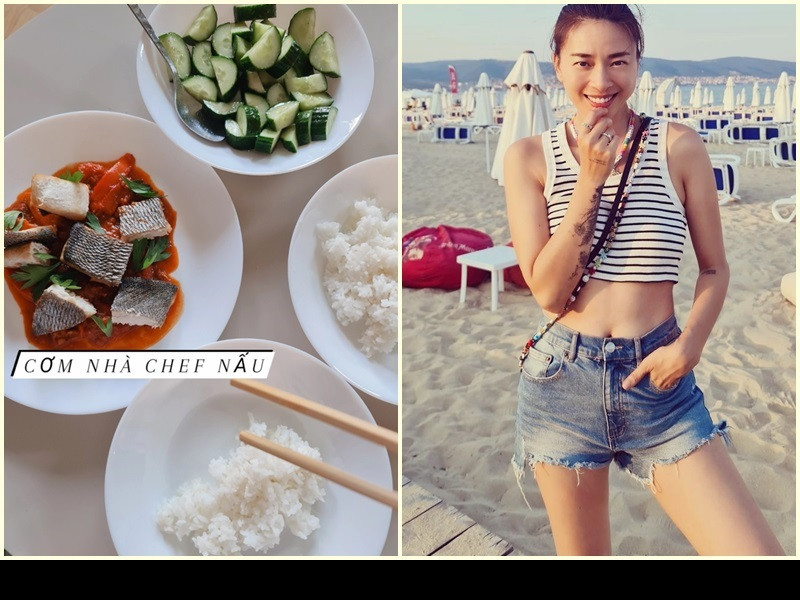 Ngô Thanh Vân khoe vẫn được Huy Trần nấu ăn cho ở nước ngoài.