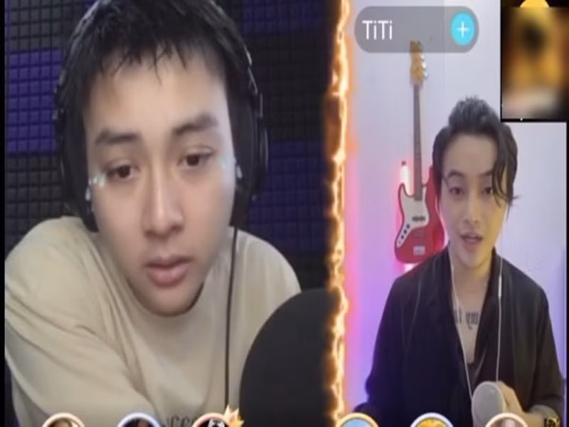 Mới đây, nam ca sĩ Hoài Lâm có buổi giao lưu trực tuyến với TiTi. Cả hai tiết lộ, trước đây, khi còn chung công ty, cả hai hỗ trợ nhau rất nhiều. TiTi dạy nhảy cho Hoài Lâm còn Hoài Lâm dạy hát cho TiTi. Theo Hoài Lâm, anh không gia nhập nhóm HKT của TiTi vì nghĩ không thể vừa hát vừa nhảy được. Ảnh: Yan