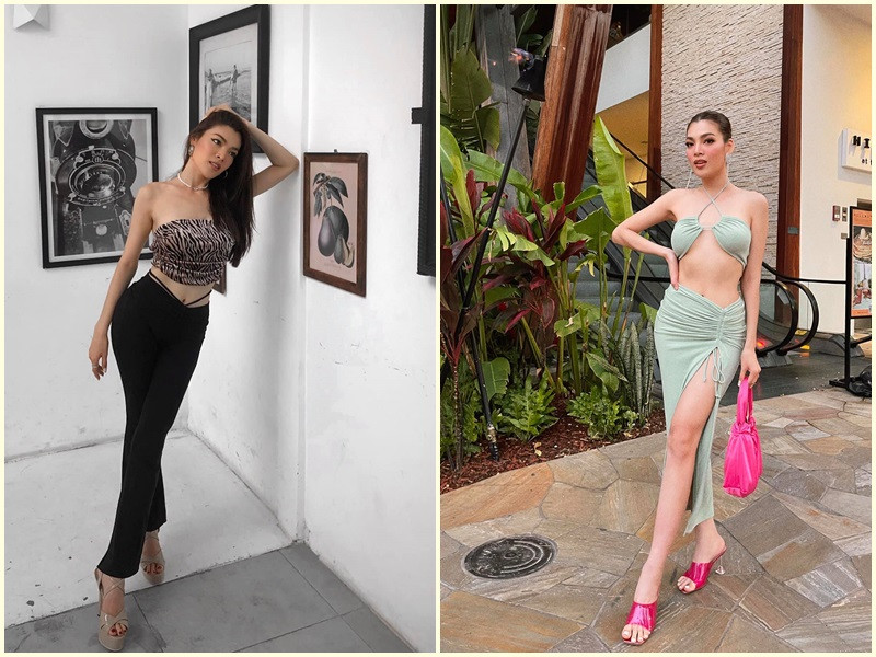 Trân Đài mê mệt các thiết kế khoe eo con kiến, vai trần gợi cảm.