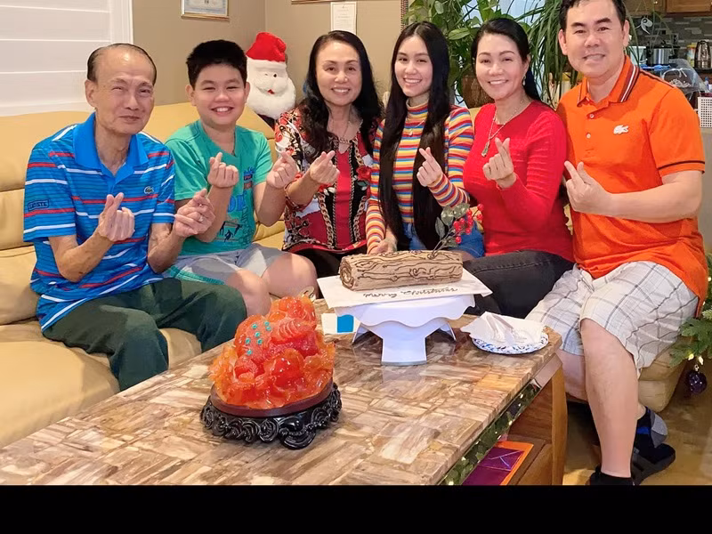 Ngọc Huyền cùng chồng con sống ở Mỹ trong những năm qua.