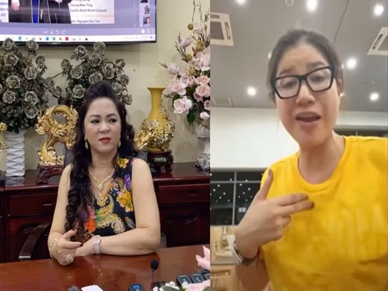 Trang Trần khẩu chiến khá dữ dội với bà Phương Hằng. Ban đầu, cựu người mẫu phản đối việc bà Hằng dùng từ "đám" để gọi dàn nghệ sĩ. Bà Hằng sau đó ám chỉ Trang Trần chỉ là người bán bún đậu. Ảnh: Vietnamnet