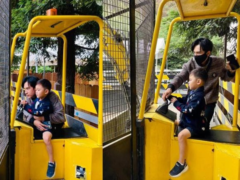 Bé Thiên Từ có khoảng thời gian vui vẻ ở nông trại bên bố mẹ. Ảnh: Công lý và xã hội