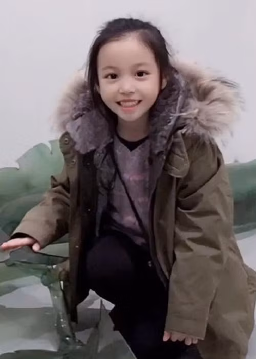 Một số cư dân mạng nhận xét bé Huỳnh Tân trông giống bố nhưng lại thừa hưởng nét đẹp của Triệu Vy. Ảnh: QQ