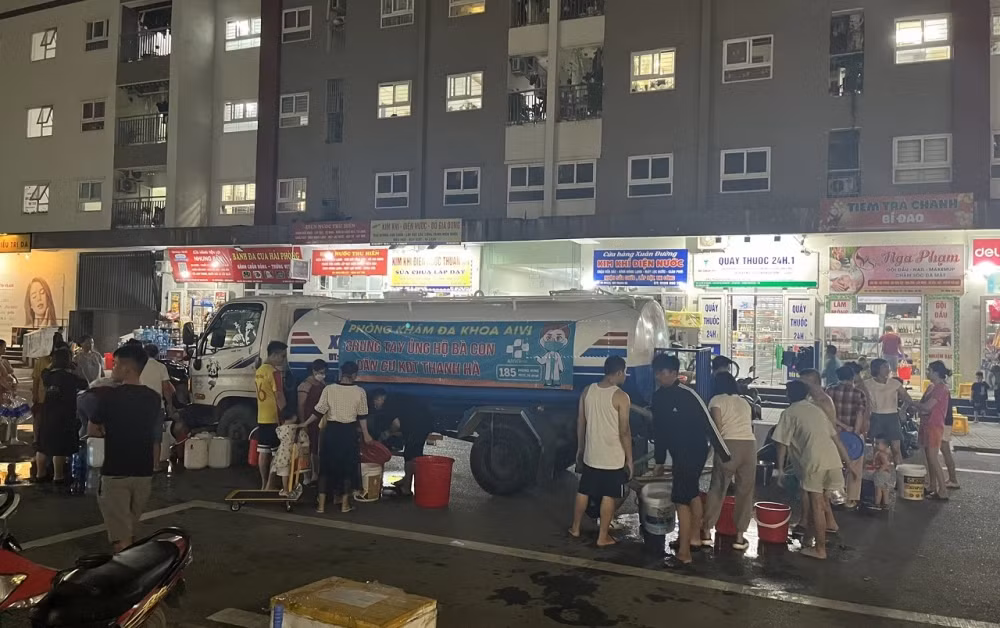 Tinh hinh cap nuoc sach o KDT nghin dan o Ha Noi the nao?