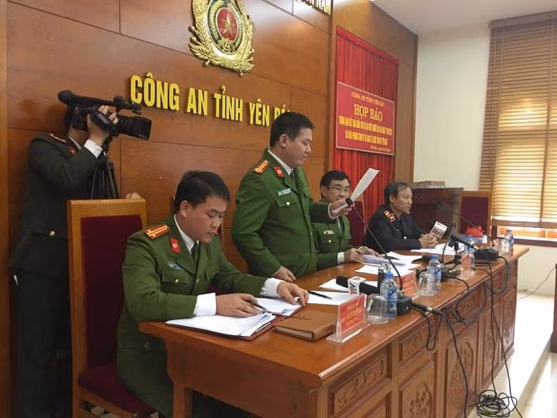 Đại diện Công an tỉnh Yên Bái thông tin về diễn biến, nguyên nhân vụ án.