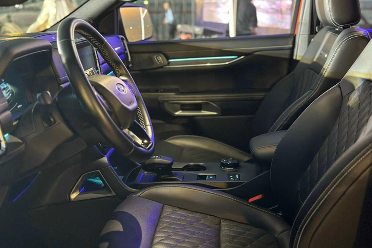 Xe được trang bị bộ mâm 6 chấu kép có kích thước 20 inch, đi kèm lốp dự phòng "full-size". Còn lại, xe vẫn có các trang bị giống bản Titanium, bao gồm cụm đèn LED ma trận, đèn sương mù LED và các chi tiết viền crôm.