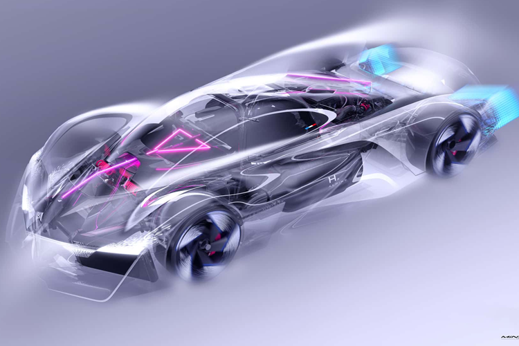 Alpine cho biết họ đang tập trung vào năng lượng đốt cháy bằng nhiên liệu Hydro thay vì công nghệ điện pin nhiên liệu Hydro vì công nghệ này có khả năng tối ưu hóa công suất, giảm yêu cầu làm mát và sự tương đồng về cảm giác lái và âm thanh với động cơ xăng khiến mẫu xe này có thể là một sự lựa chọn thú vị cho các bộ môn đua xe.