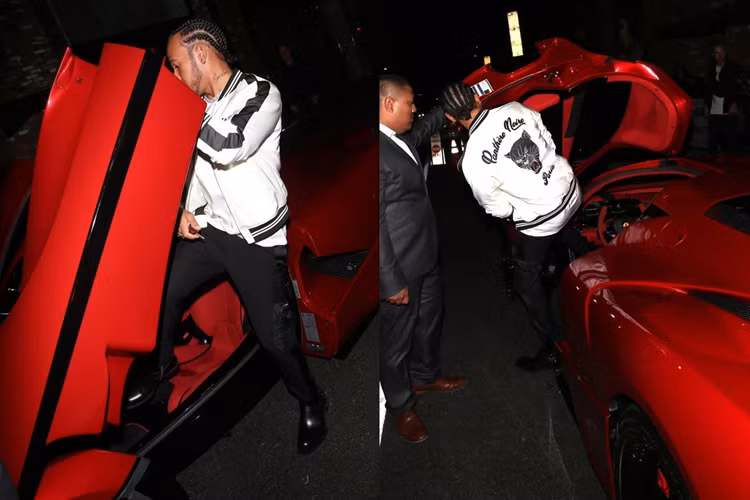 Ferrari LaFerrari: Nhằm ăn mừng chiến thắng Australian Grand Prix 2015, Lewis Hamilton đã đặt hàng một chiếc LaFerrari. Siêu xe này được bàn giao bởi đại lý Ferrari Beverly Hills, và anh thường được bắt gặp tham dự những sự kiện cùng chiếc LaFerrari này.