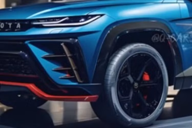 Phía đuôi xe có cụm đèn hậu cũng được thiết kế lại, cản sau được tinh chỉnh đi cùng ống xả đôi hình thang. Một hình ảnh xem trước khác lại cho thấy Fortuner 2025 sở hữu ngoại hình mạnh mẽ, dữ dằn hơn khi thiết kế được lấy cảm hứng từ mẫu Toyota FJ Cruiser và Land Cruiser.