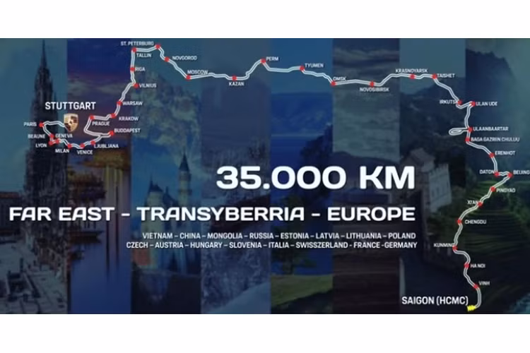 Ước tính quãng đường lên đến 35.000 km. Tại Việt Nam, đoàn sẽ xuất phát từ TP.HCM và di chuyển ra phía bắc để tiến vào lãnh thổ Trung Quốc. Ngay sau khi thông tin về tour của Porsche Việt Nam này được đăng tải, “đại gia phố núi” Cường Đô La đã nhanh tay, đăng ký tham gia.