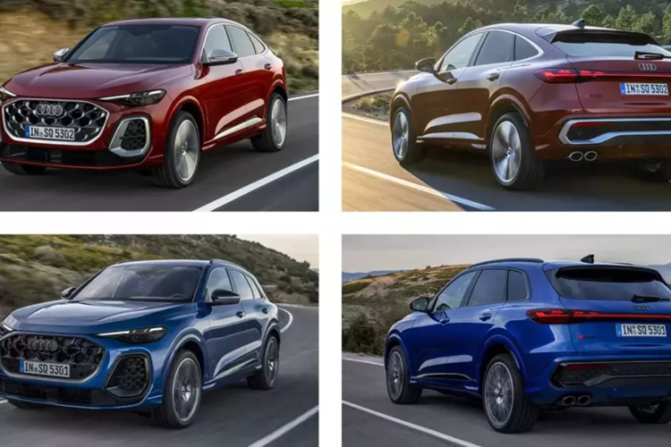 Cả hai phiên bản S Line và SQ5 Sportback tập trung vào hiệu suất đều có thiết kế thể thao hơn, với các hốc gió cản lớn hơn và bộ khuếch tán phía sau nổi bật. Phiên bản S Line có điểm nhấn Anthracite mờ, trong khi SQ5 nổi bật với lớp hoàn thiện màu Bạc mờ.