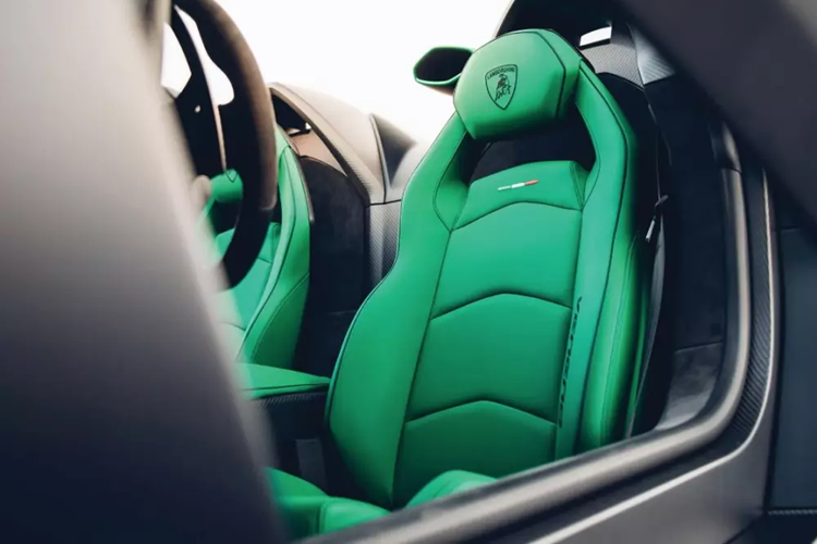 Ngoại thất của chiếc xe Lamborghini Veneno Roadster được hoàn thành màu đen nhám cùng sọc lá cây để tạo điểm nhấn. Chiếc Lamborghini Veneno mui trần này chỉ mới lăn bánh được quãng đường dài 1.778 km, như vậy, xe đã chạy thêm 1.300 km, so với thời điểm rao bán cách đây 4 năm.