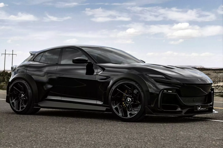 Chiếc siêu SUV Ferrari Purosangue 2024 được nâng cấp được đặt tên là Black Venuum Edition, được sơn màu đen bóng tất cả các chi tiết ngoại thất kết hợp với bộ mâm xe đúc nguyên khối tương ứng.