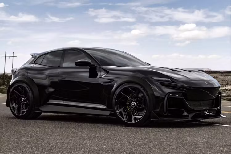 Chiếc siêu SUV Ferrari Purosangue 2024 được nâng cấp được đặt tên là Black Venuum Edition, được sơn màu đen bóng tất cả các chi tiết ngoại thất kết hợp với bộ mâm xe đúc nguyên khối tương ứng.