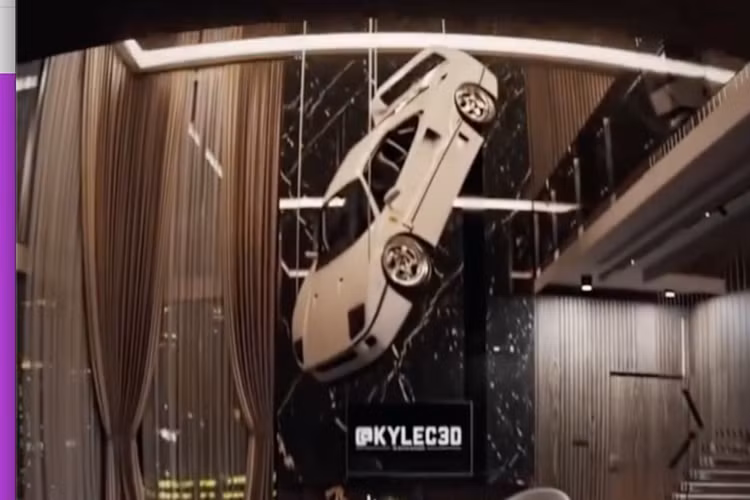 Khi đèn pha của chiếc siêu xe được bật lên, căn phòng tràn ngập ánh sáng, tạo nên một không gian vô cùng độc đáo và xa xỉ. Mức giá xe Ferrari F40 này được sản xuất tại Maranello (Ý) bán ra khởi điểm 400.000 USD (khoảng 10,1 tỷ đồng). Ferrari chỉ chế tạo 1.315 chiếc F40 và chỉ có 213 xe dành cho thị trường Mỹ.