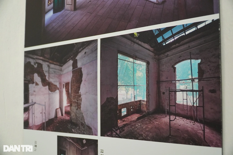 Không gian trước và sau khi trùng tu, nơi có vị trí ban công có thể hướng ra mặt đường Trần Hưng Đạo.