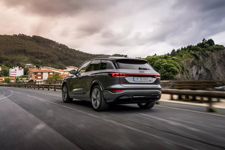 Bên trong, xe được trang bị cụm đồng hồ kỹ thuật số 11,9 inch và hệ thống thông tin giải trí 14,5 inch chạy trên nền tảng Android Automotive. Ngoài ra, Q6 e-tron còn có các chi tiết trang trí bằng gỗ bạch dương tự nhiên màu xám và nhiều hệ thống hỗ trợ lái xe như kiểm soát hành trình thích ứng, hỗ trợ tránh va chạm, hỗ trợ phanh khẩn cấp và nhận diện biển báo giao thông.