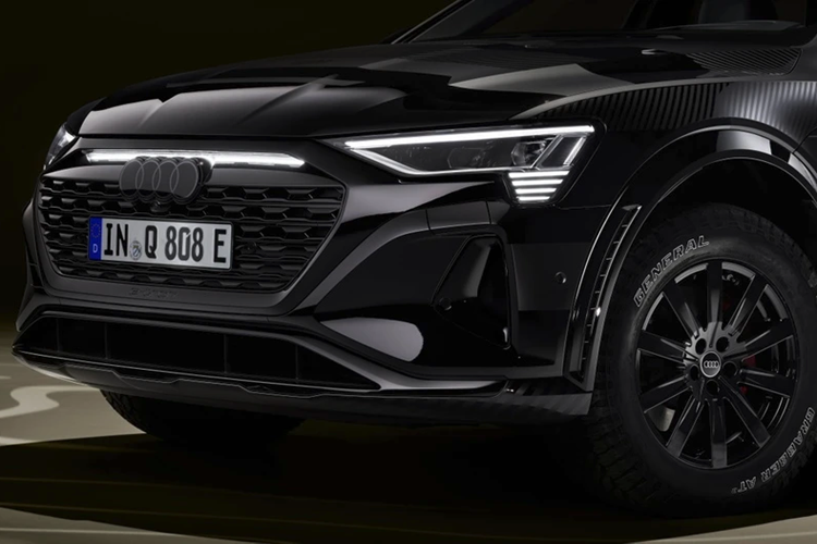 Nhằm tối ưu khả năng vượt địa hình, mẫu SUV thuần điện này được trang bị tiêu chuẩn thanh giá nóc và baga mui với khả năng chuyên chở tối đa 40 kg hành lý. Khi mở cửa, đèn chiếu logo "edition Dakar" sẽ xuất hiện tại khu vực ghế trước.