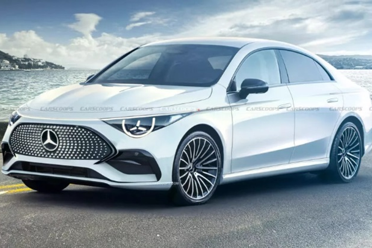 Ở lần xuất hiện mới nhất này, Mercedes-Benz CLA 2025 mới chỉ bị che kín khu vực đầu và đuôi xe, để lộ khá nhiều chi tiết mới.