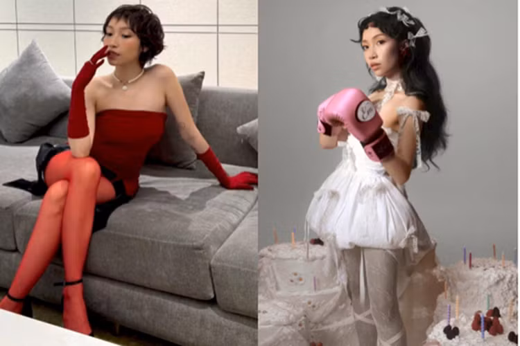 Con gái Mỹ Linh từng có cơ hội tham gia biểu diễn tại các lễ hội âm nhạc nổi tiếng thế giới như "Round Asean - Korea music festival" (Hàn Quốc), "Head in the clouds" (Mỹ). Đầu năm nay, nữ ca sĩ 22 tuổi ra mắt album đầu tay với tựa đề "Em". Mỹ Anh được nhận xét có gu âm nhạc độc đáo, cá tính và thể hiện được màu sắc cá nhân. Ngoài âm nhạc, cô còn thu hút bởi phong cách thời trang phá cách, lạ mắt. 